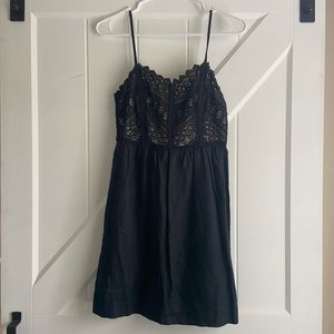 Loft Black Cocktail Linen Dress Size 0